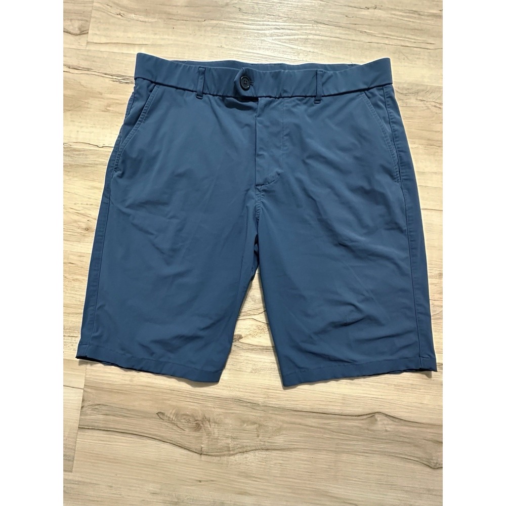 Greyson Montauk Performance Golf Shorts Mens 10" Inch Inseam Navy Blue Size 34